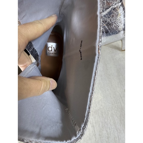 Dolce Vita Silver Metallic Pointed Toe Mid Calf Boots Women's Size 7 New! - Picture 6 of 8